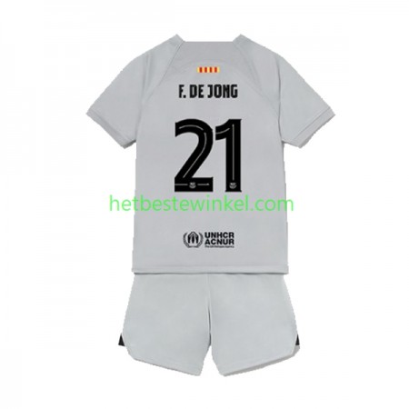 FC Barcelona Frenkie de Jong 21 Voetbalshirts Kind Third 2022-23(+ Korte broeken)